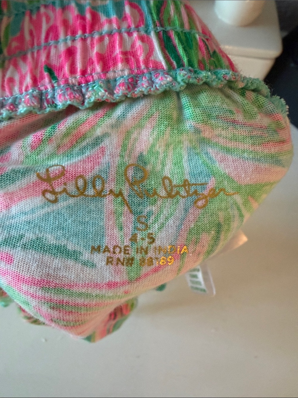 Pink & Green Tropical Ruffle Shorts - Picture 5 of 5